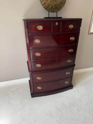 Vintage Andrew Malcolm highboy dresser