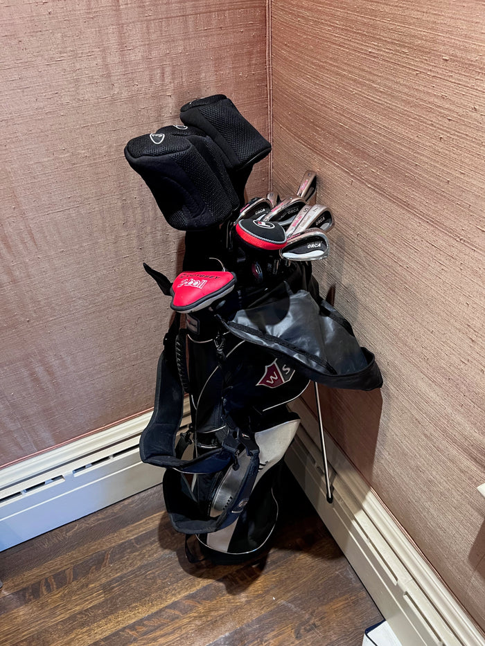 Left Handed Wilson Killer Whale Orca Irons 3-PW, + 1,3,5 Woods, + Odyssey 2 Ball Putter + Bag