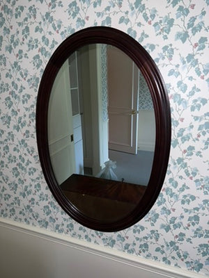 Oval Wood Mirror
