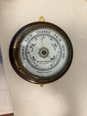 VINTAGE HENRY BIRKS & SONS ANEROID BAROMETER