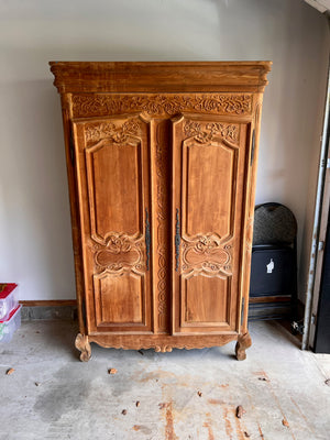 Beautiful Wood Carved Mexican Armoire