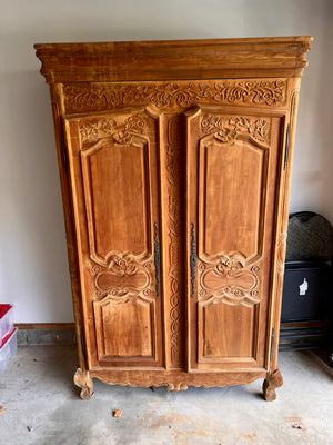 Beautiful Wood Carved Mexican Armoire