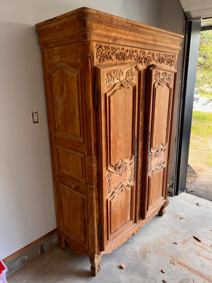 Beautiful Wood Carved Mexican Armoire