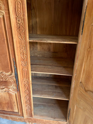 Beautiful Wood Carved Mexican Armoire