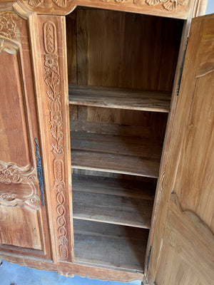 Beautiful Wood Carved Mexican Armoire