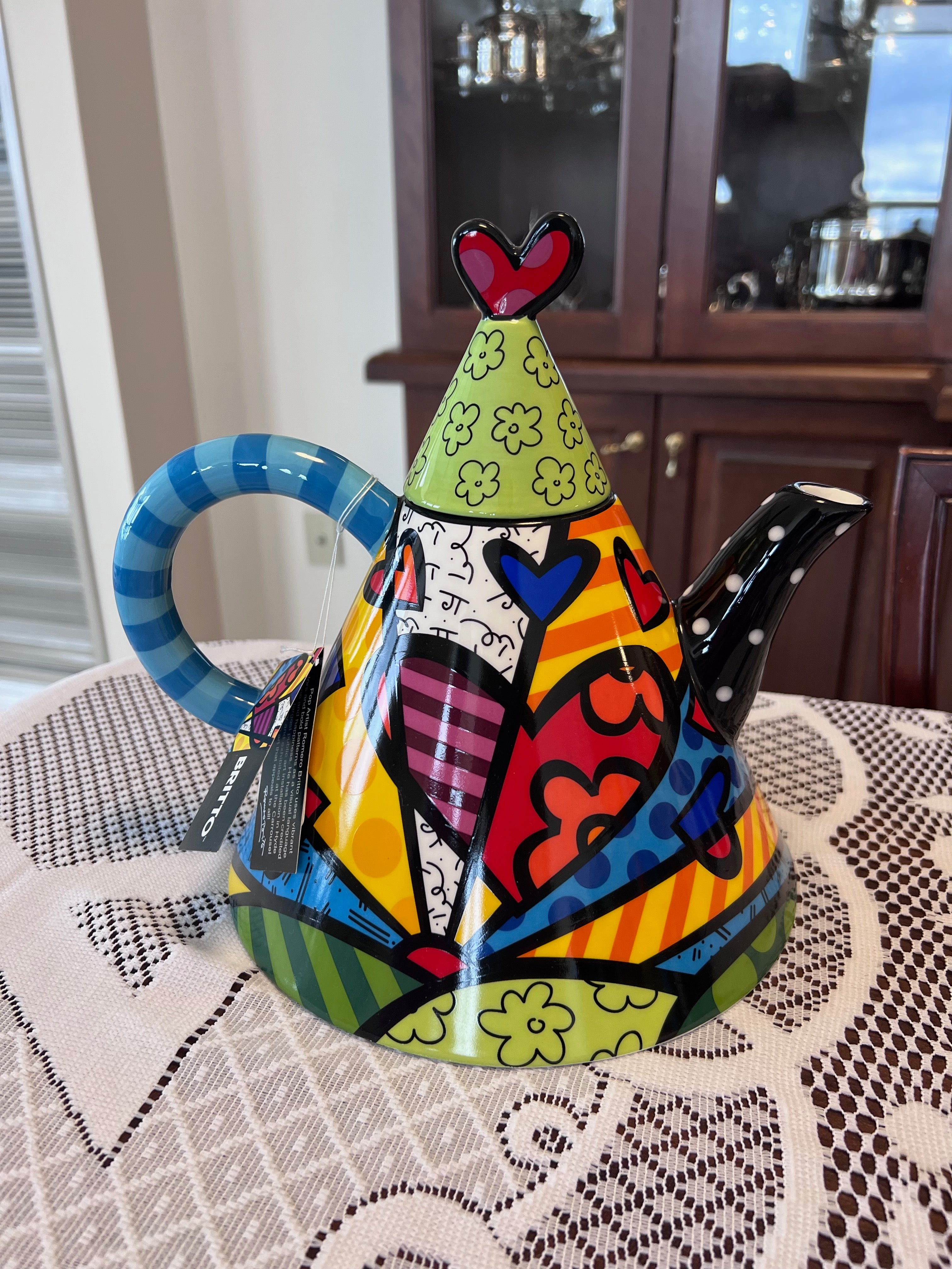 ROMERO BRITTO ハート型貯金箱 ROMERO BRITTO CERAMIC 