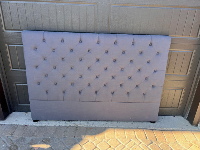Queen Grey Tufted Headboard