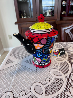 ROMERO BRITTO CERAMIC "HOME & LANDSCAPE" TEAPOT 339011