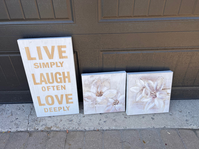 Wall Art 3pc Small Lot