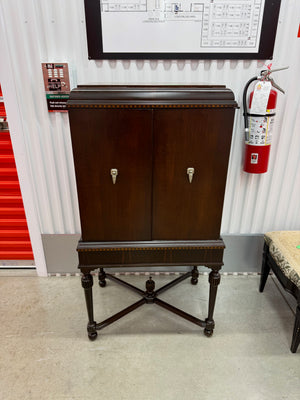 Antique 1930's Radio Cabinet, Repurposed Bar Cabinet- 1