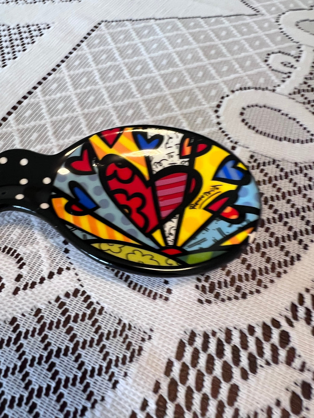 ROMERO BRITTO CERAMIC "A NEW DAY" SPOON REST