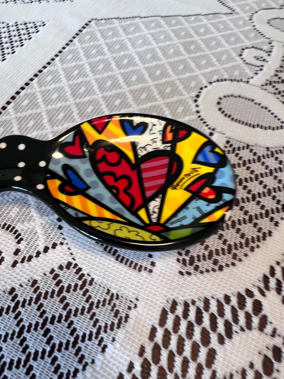 ROMERO BRITTO CERAMIC "A NEW DAY" SPOON REST