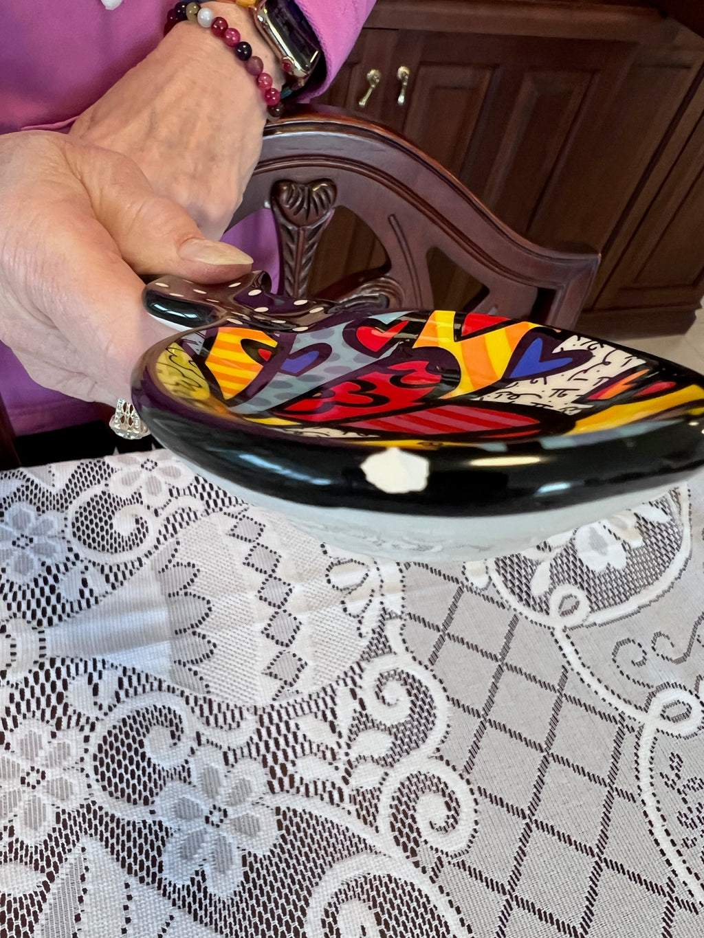 ROMERO BRITTO CERAMIC "A NEW DAY" SPOON REST