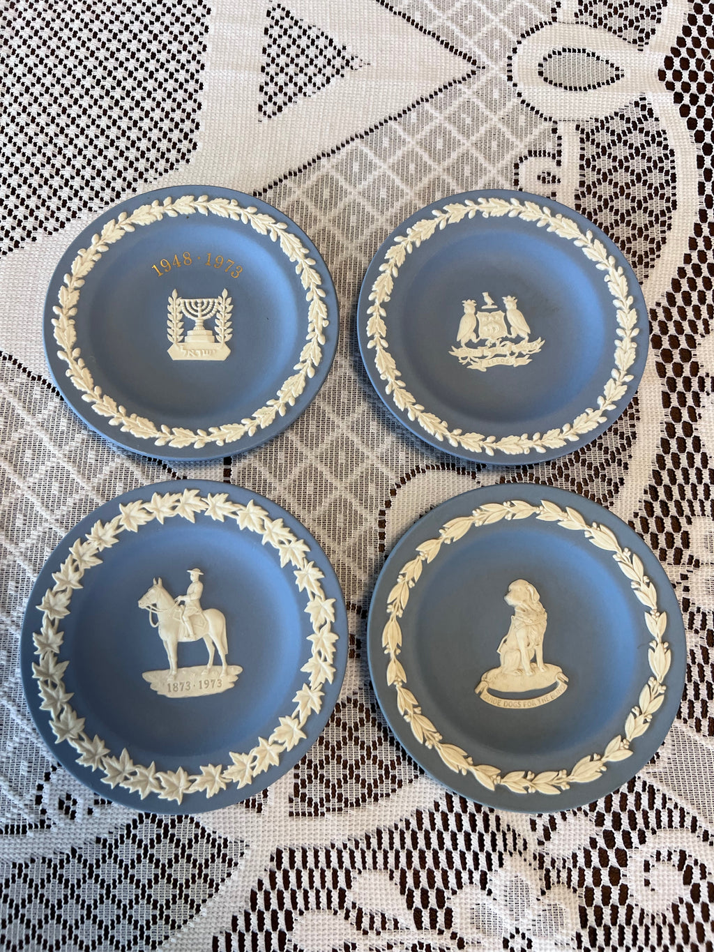 4 Wedgwood Jasperware Mini Collector Plates