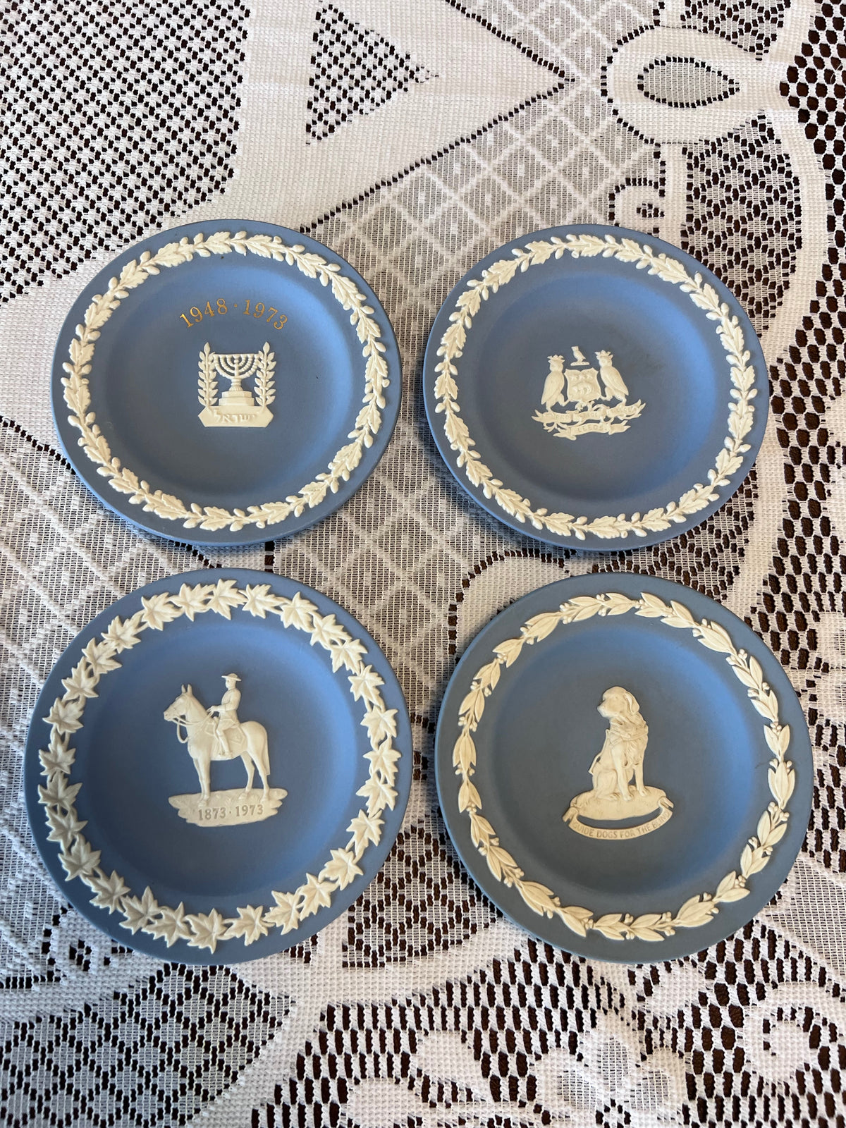 4 Wedgwood Jasperware Mini Collector Plates