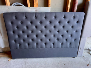 Queen Grey Tufted Headboard