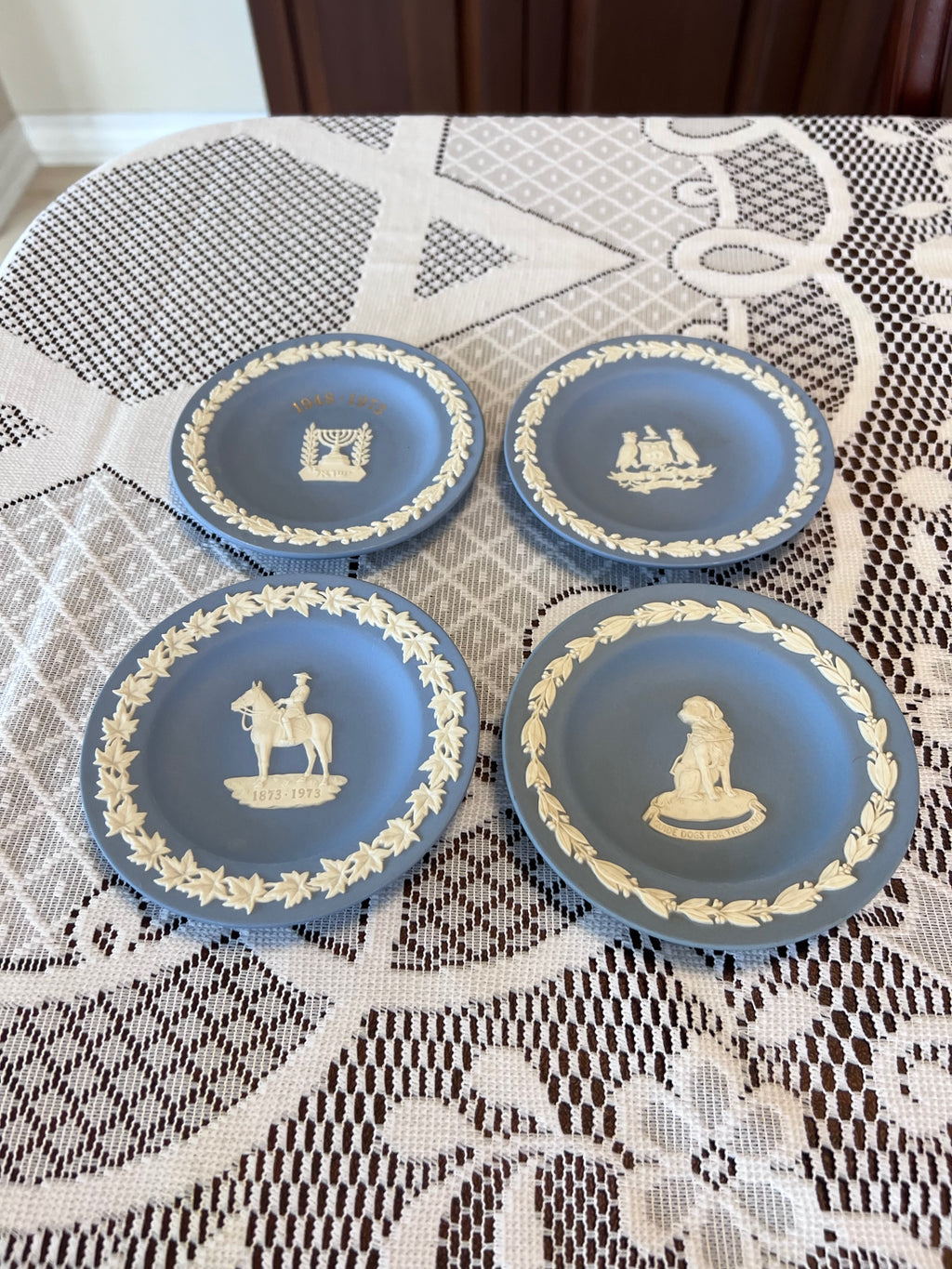 4 Wedgwood Jasperware Mini Collector Plates