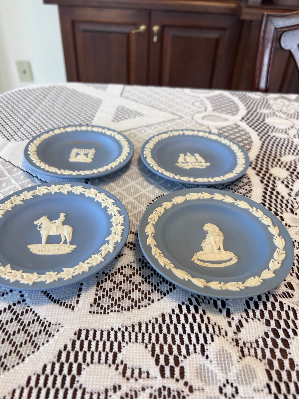 4 Wedgwood Jasperware Mini Collector Plates