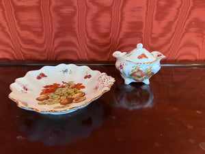 Hammersley 4586 Scalloped Plate + Sugar Dish