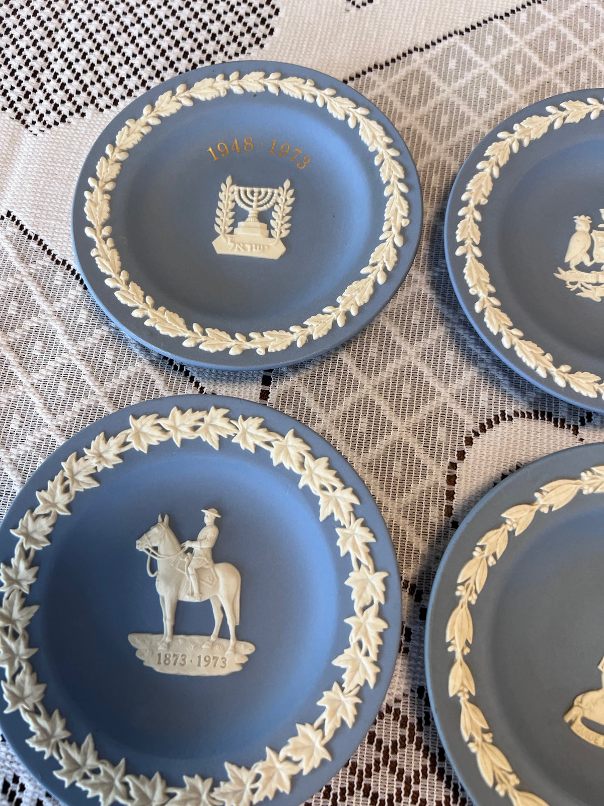 4 Wedgwood Jasperware Mini Collector Plates