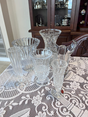 Crystal Vases Lot