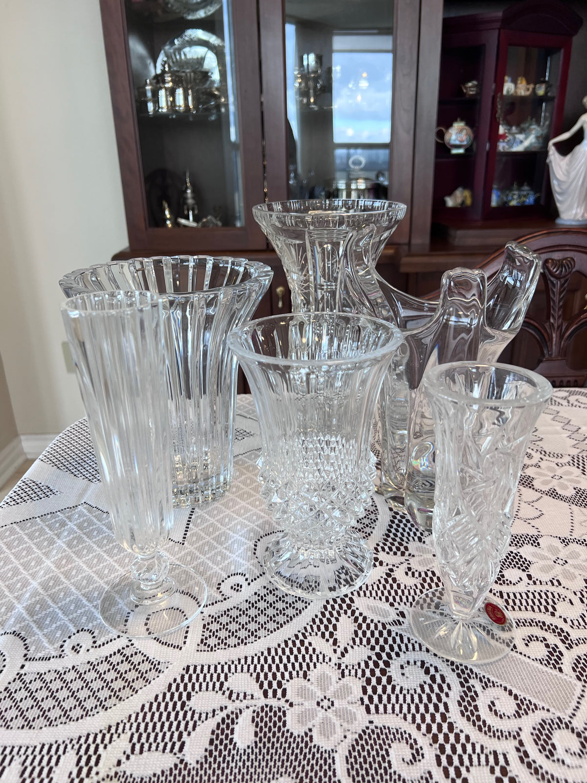 Crystal Vases Lot
