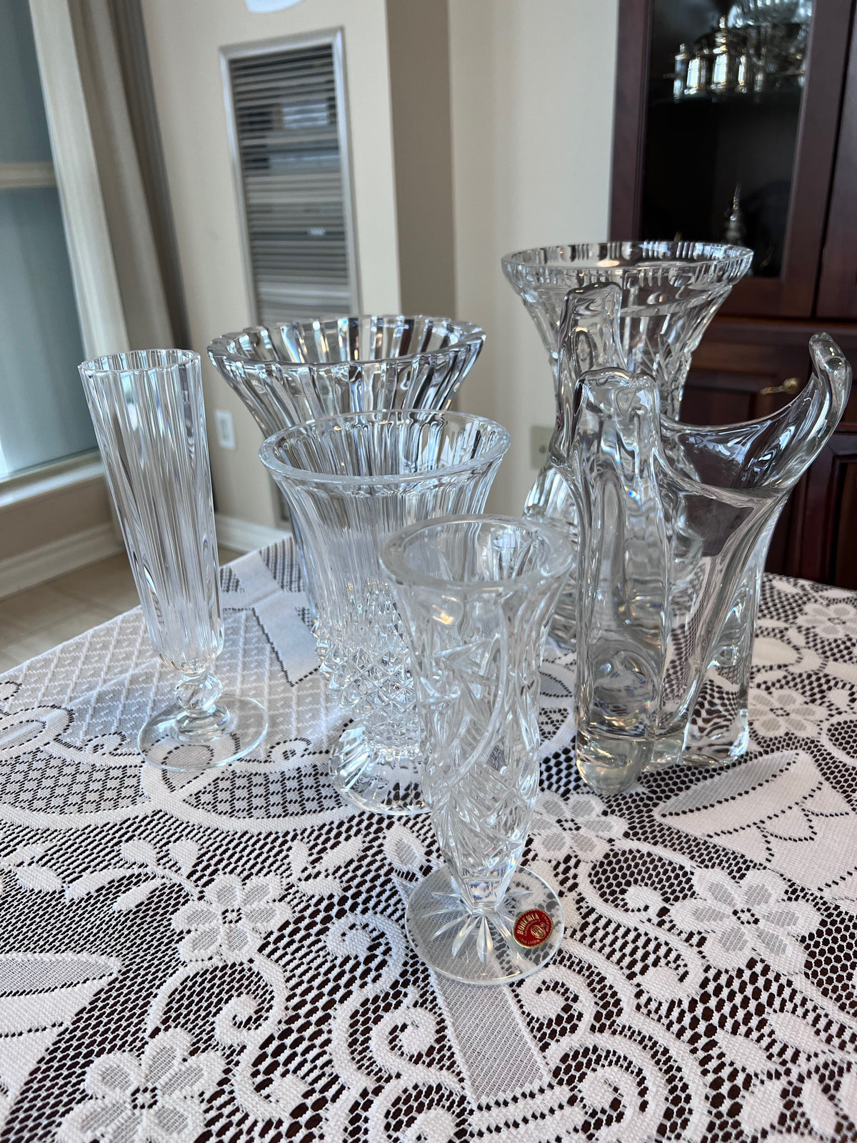 Crystal Vases Lot