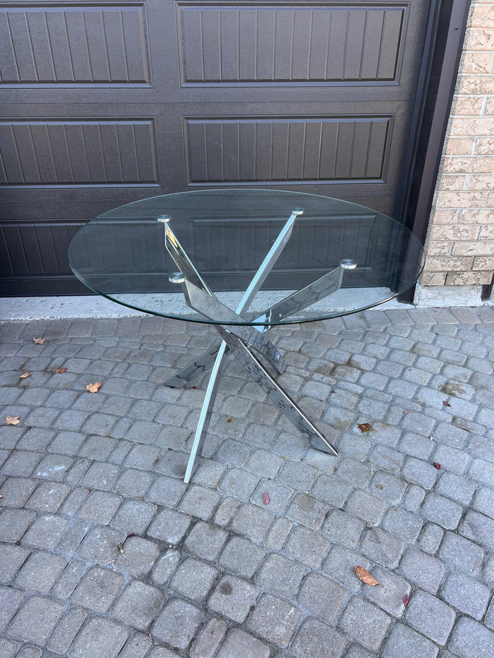 Round Glass Dining Table
