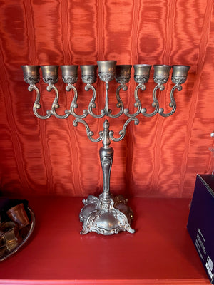 Silver Plated Menorah, Made in China