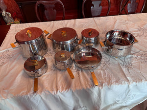 Brand New Vintage 'Cucina Magic' 304-Surgical Stainless Steel Multi Ply Pot Set, Made in Italy