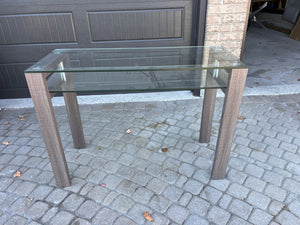2-Tier Glass Console Table