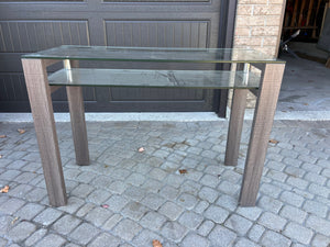 2-Tier Glass Console Table