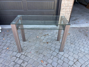 2-Tier Glass Console Table