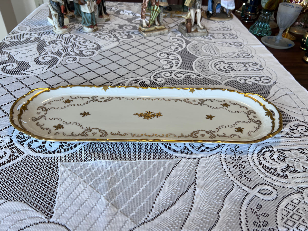 Reichenbach 'Gold Rose' Sandwich Tray