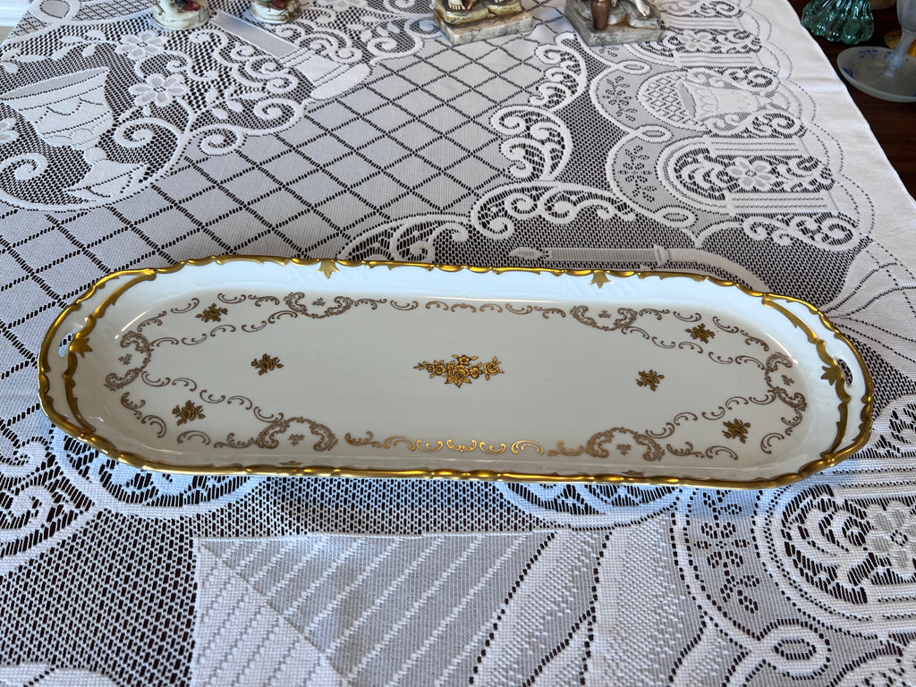 Reichenbach 'Gold Rose' Sandwich Tray