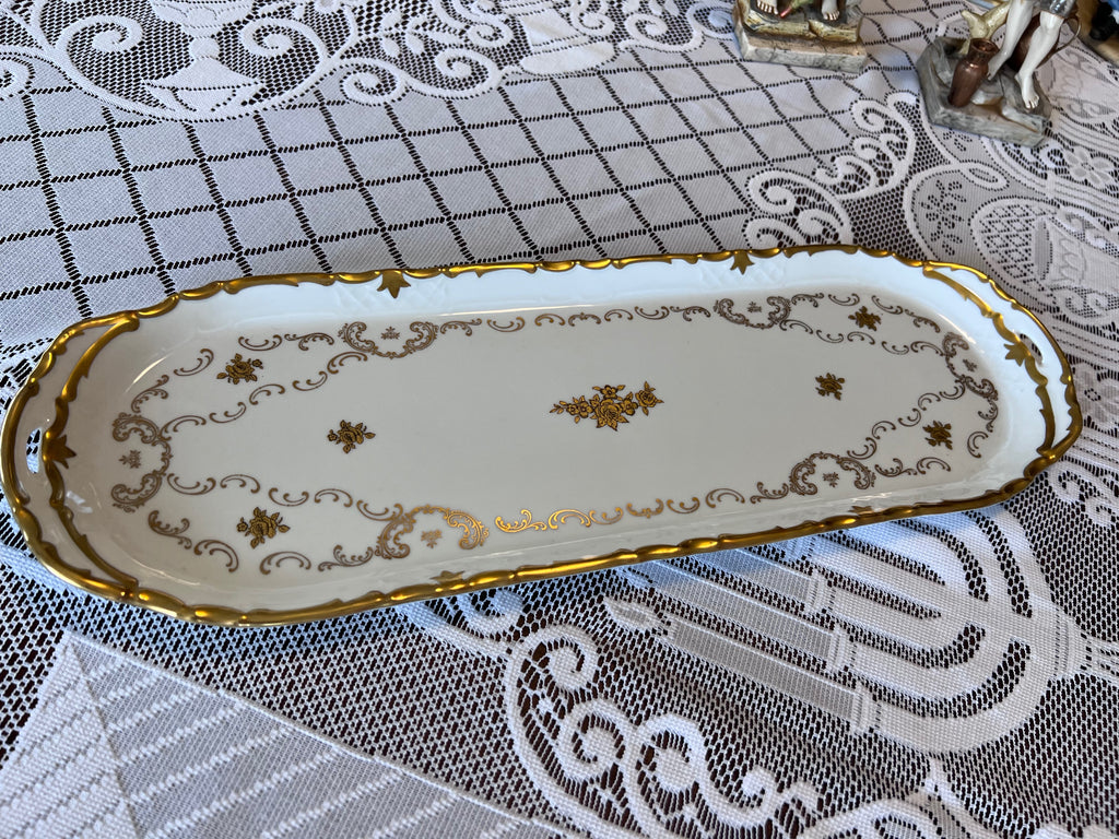 Reichenbach 'Gold Rose' Sandwich Tray