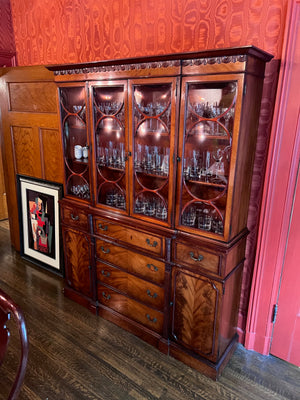 Antique Mahogany Hutch-China Cabinet