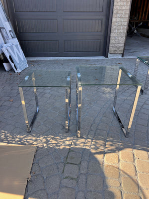 2pc Glass Nesting Tables