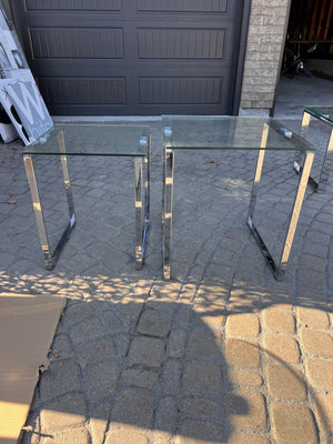 2pc Glass Nesting Tables