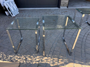 2pc Glass Nesting Tables