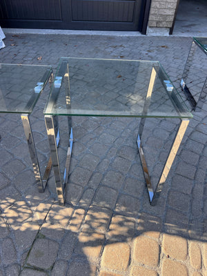 2pc Glass Nesting Tables
