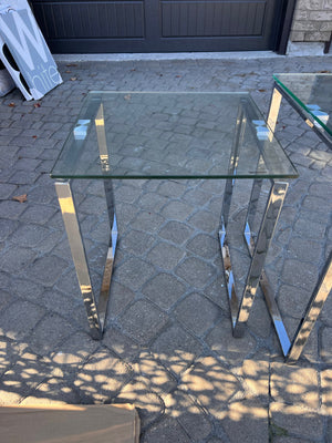 2pc Glass Nesting Tables