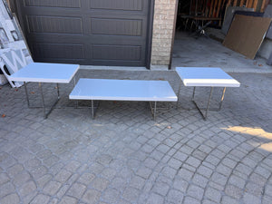 Structube White Coffee Table + 2 Side Tables