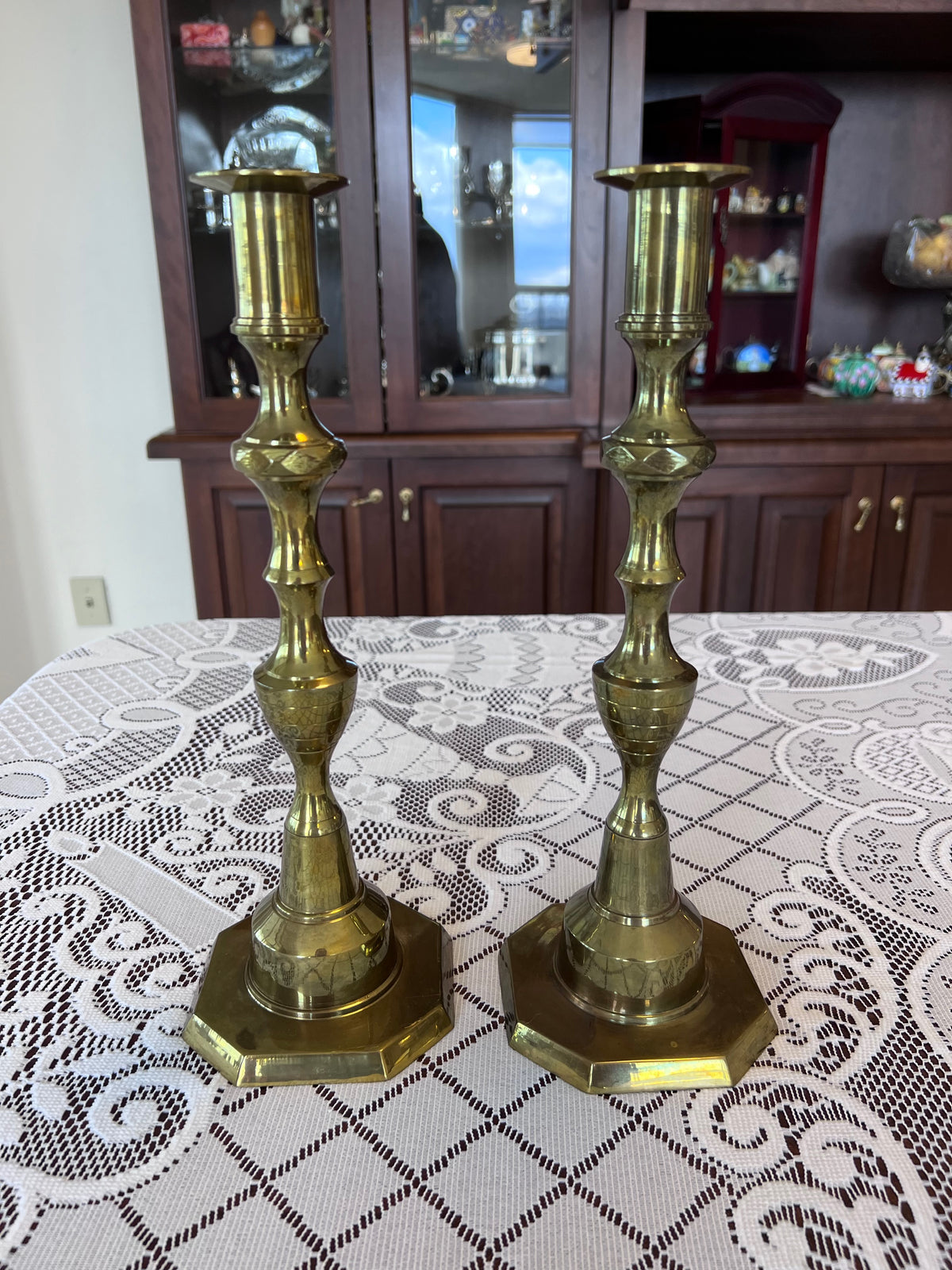 Pair of Brass Candle Holders