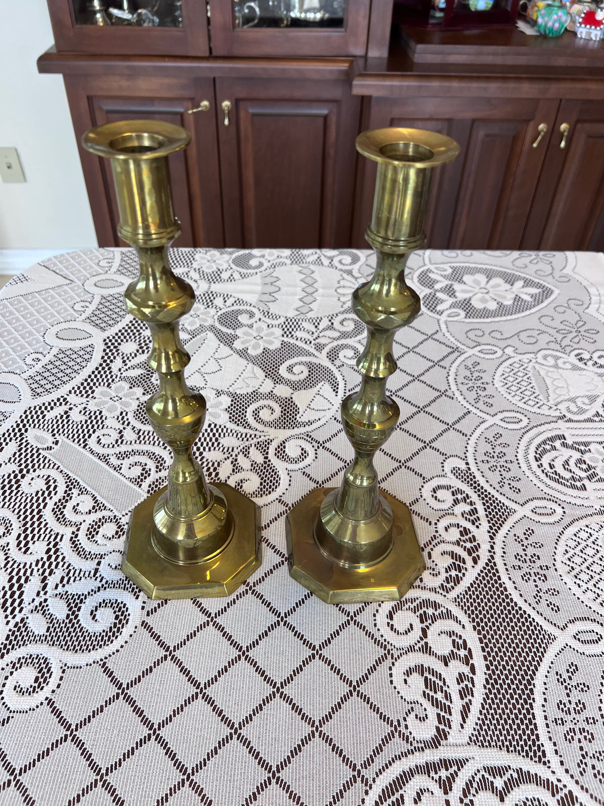 Pair of Brass Candle Holders