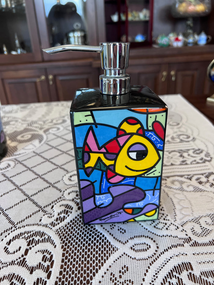 ROMERO BRITTO "DEEPLY IN LOVE" CERAMIC SOAP DISPENSER
