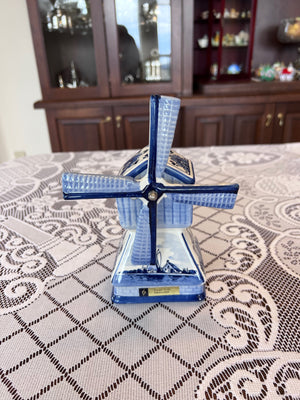 Delft blue music box windmill with song 'tulips from Amsterdam'