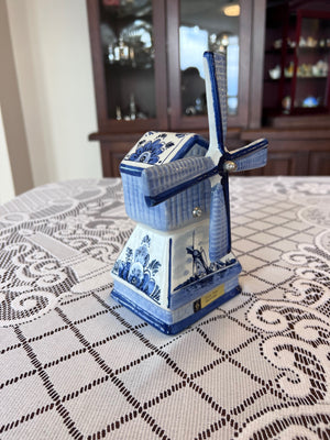 Delft blue music box windmill with song 'tulips from Amsterdam'