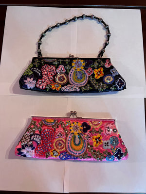 2 Beaded Clutch Bags