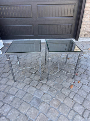 Pair of Mirrored Side Tables